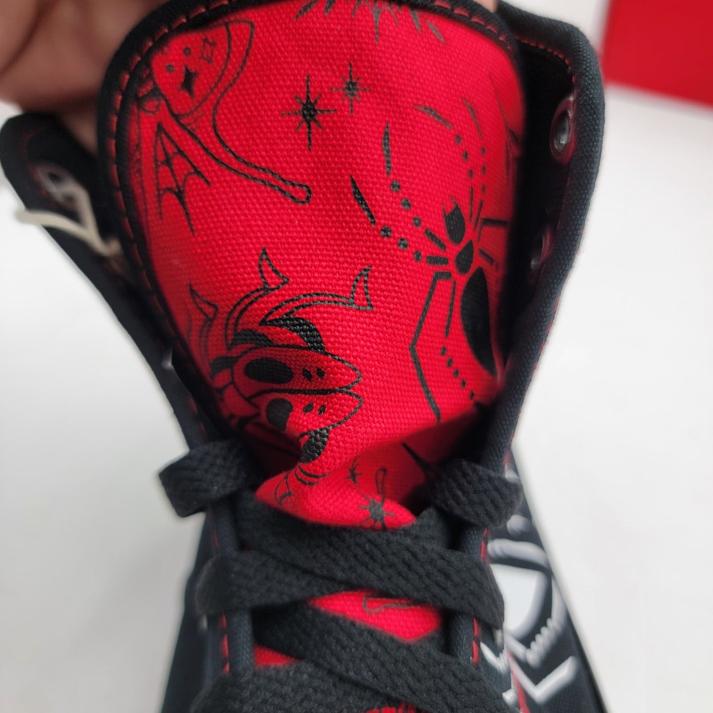 Converse By You CTAS Hi Red/Black Custom Sneakers - Size 810
