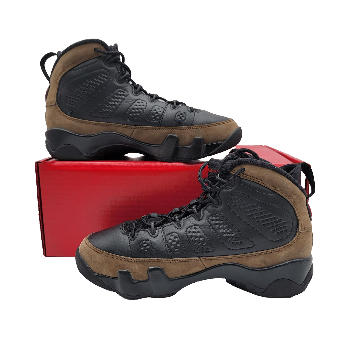 Nike Air Jordan 9 Retro GS 'Olive' Black Red 2024 HV4574030 Youth Size 6Y
