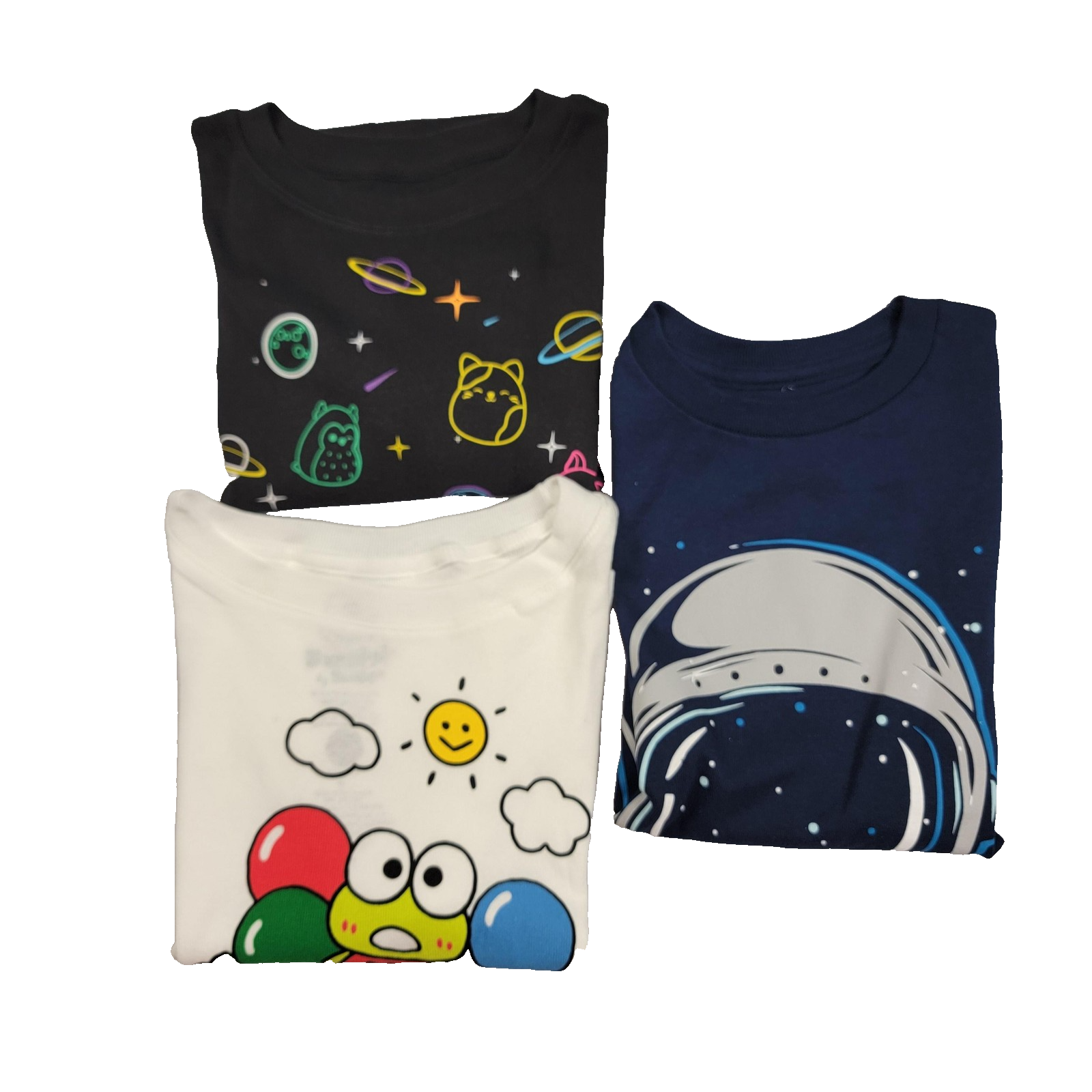 NASA Keroppi Squishmallows Shirt Lot 3pc Womens Medium Small Graphic Tees