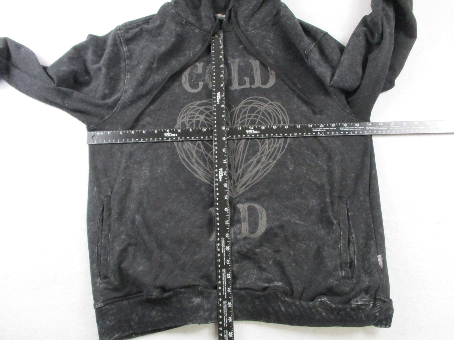 Rebel Minds Hoodie Mens XL Black Pullover Fleece Sweatshirt Cold Hearted Graphic8