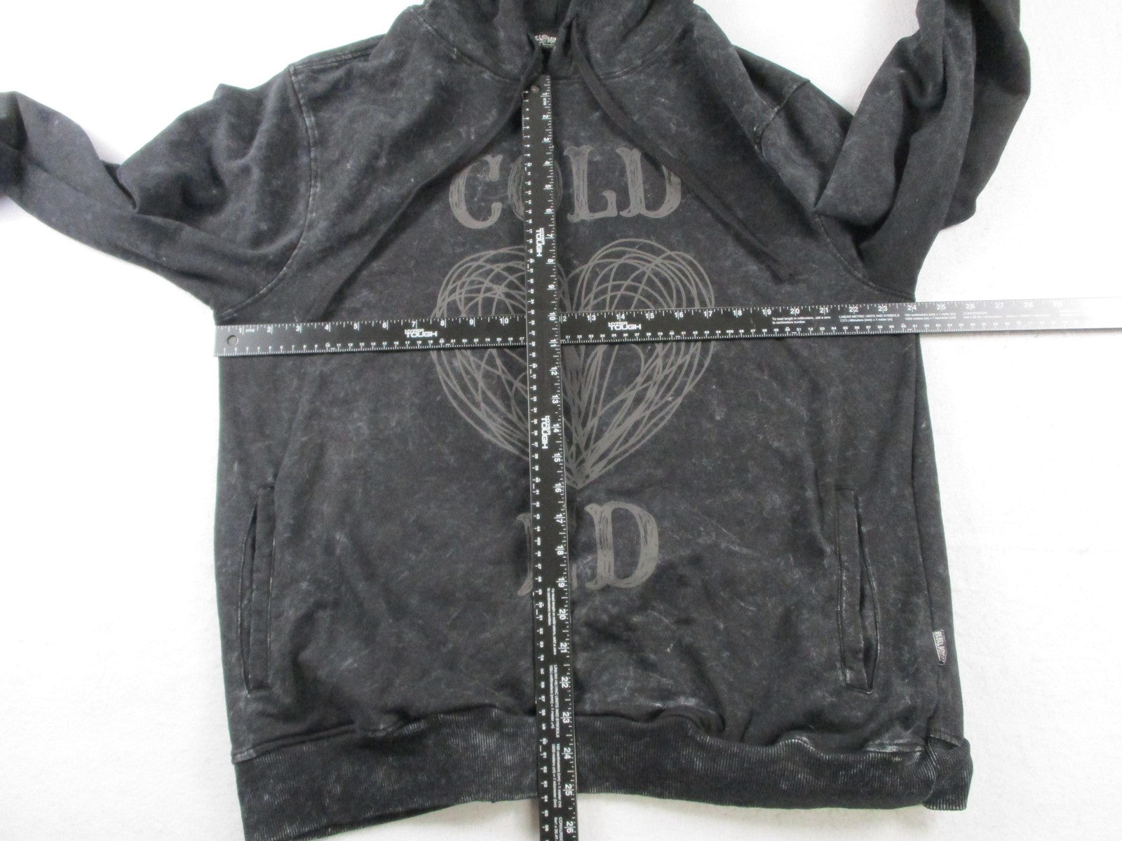 Rebel Minds Hoodie Mens XL Black Pullover Fleece Sweatshirt Cold Hearted Graphic8