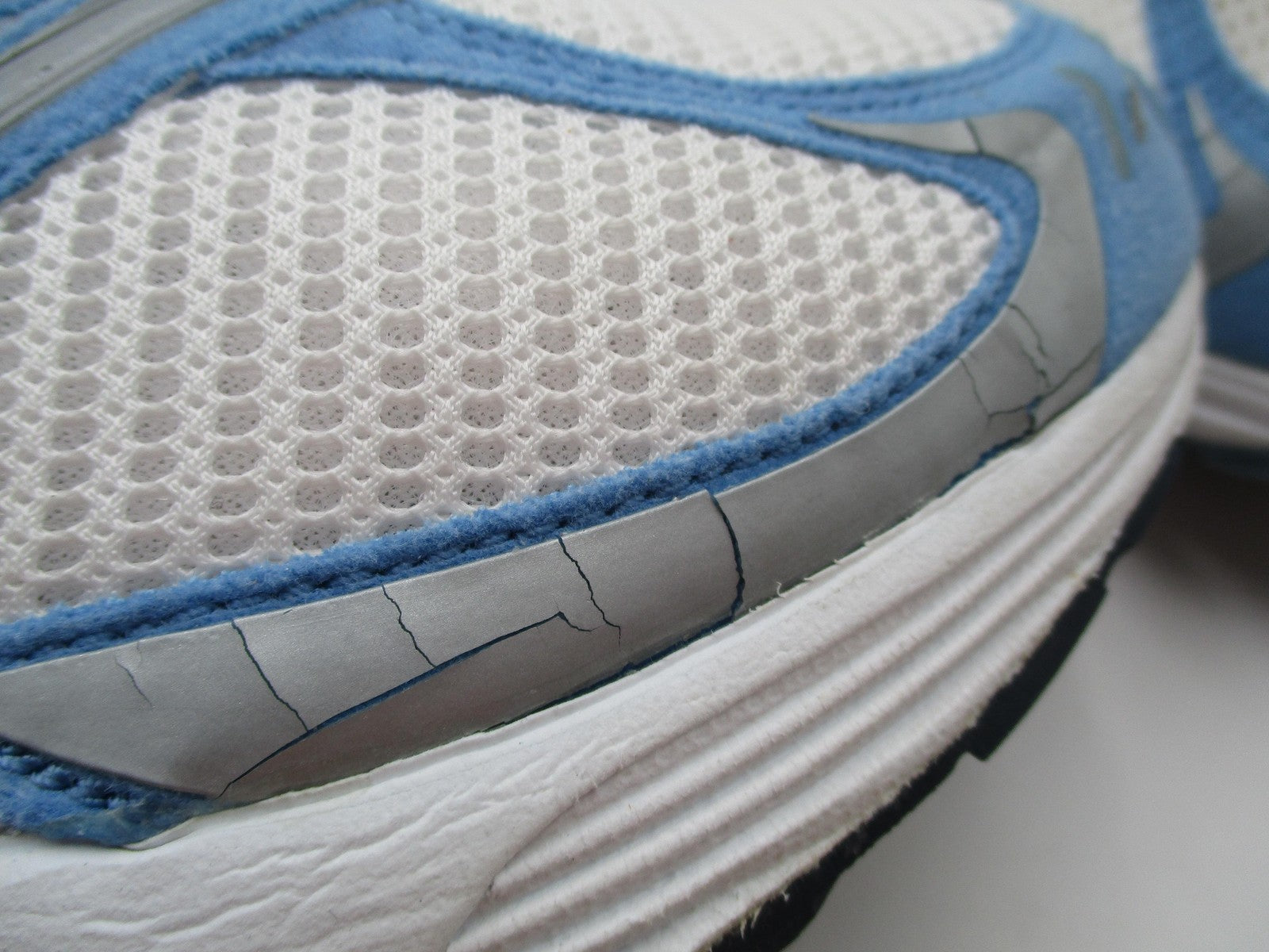 Vintage Nike Zoom Air Structure Shoes Women Sz 9.5 White Blue Orange Running 1T413