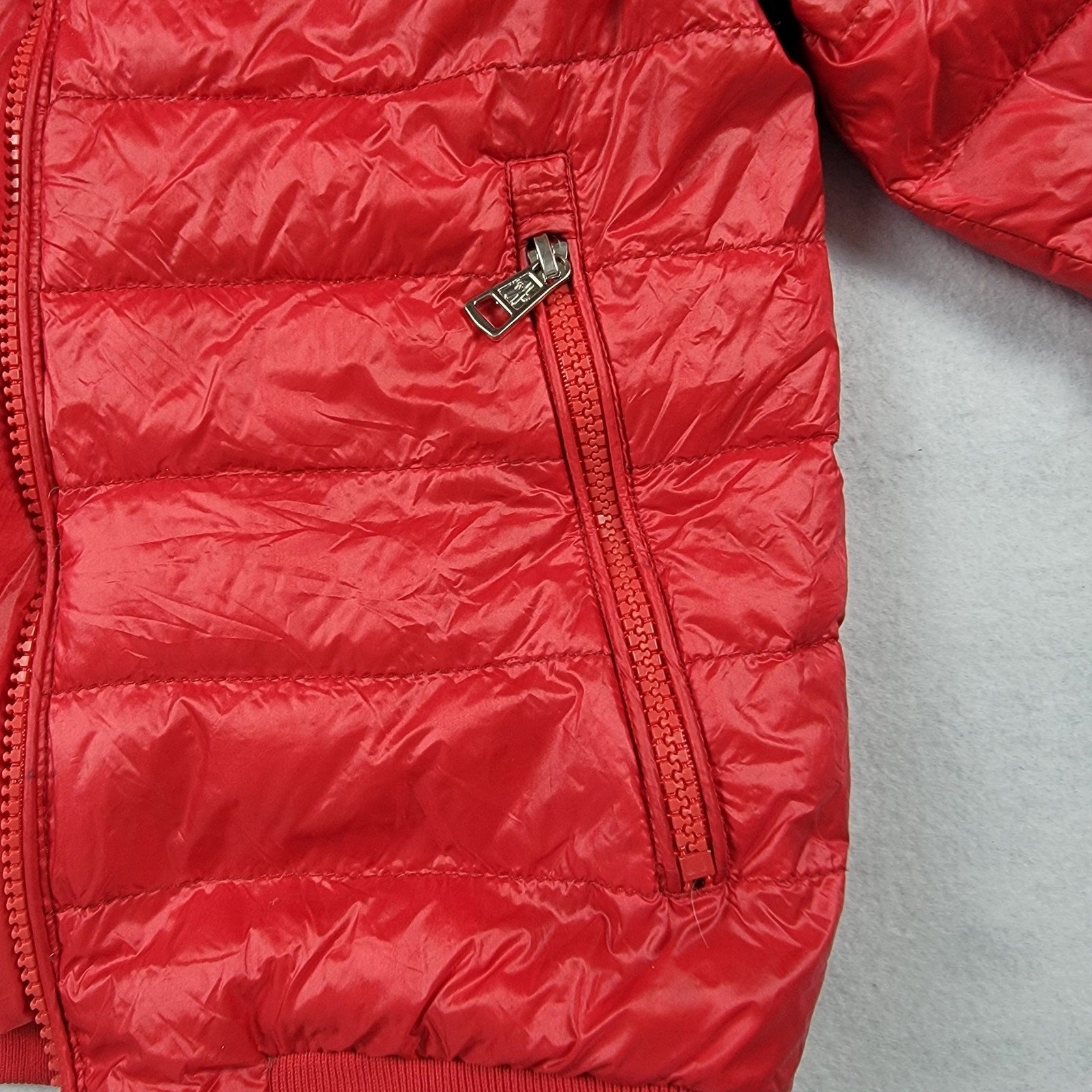 Moncler Kids Eliot Giubbotto Red Down Puffer Jacket Size 8