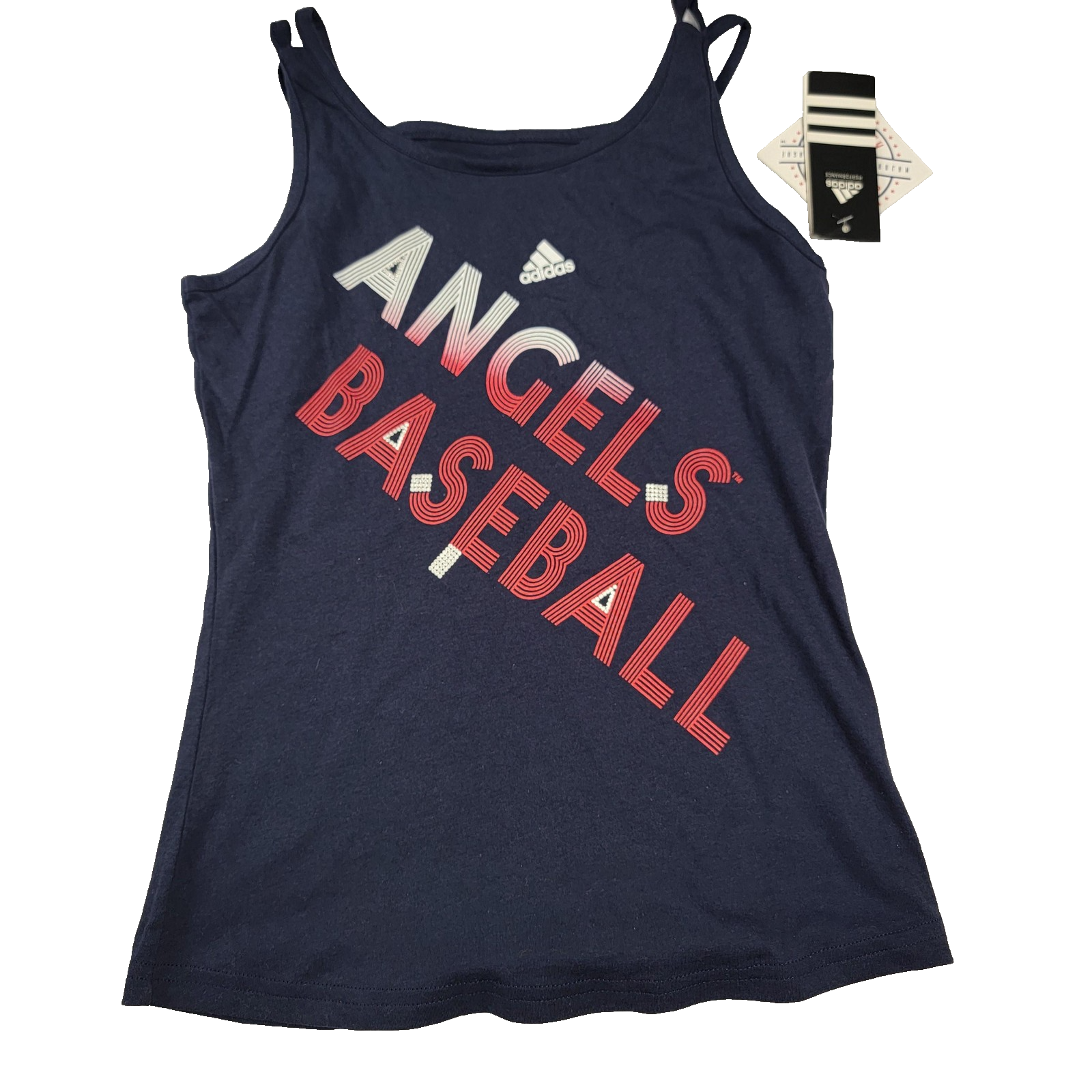 Los Angeles Angels Shirt Womens Medium Blue MLB Baseball Tank Top Adidas New 9920