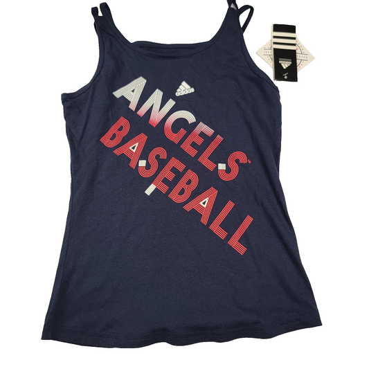 Los Angeles Angels Shirt Womens Medium Blue MLB Baseball Tank Top Adidas New 9920