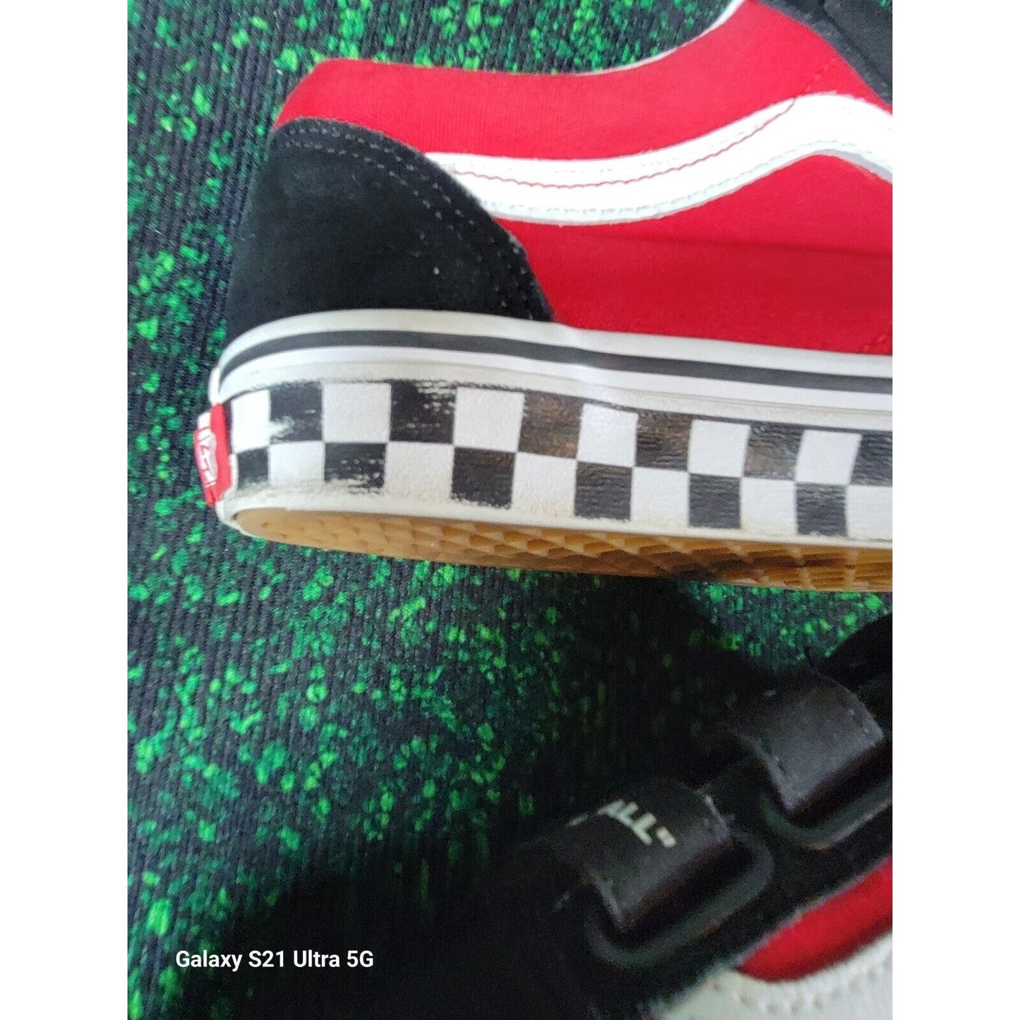 Size 7.5  VANS Old Skool V 'Logo Pop' Checkered Mid Sole VN0A3D29TKC8