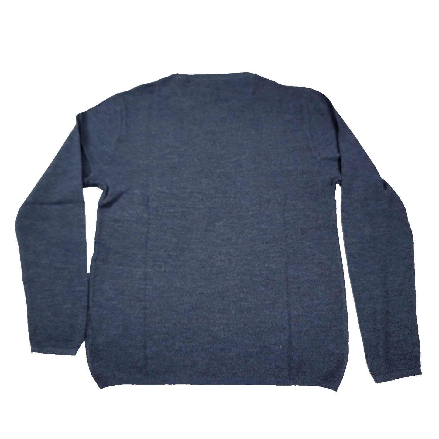 Stitch Note Sweater Mens Small Blue Merino Wool Melange Crewneck Pullover 6131