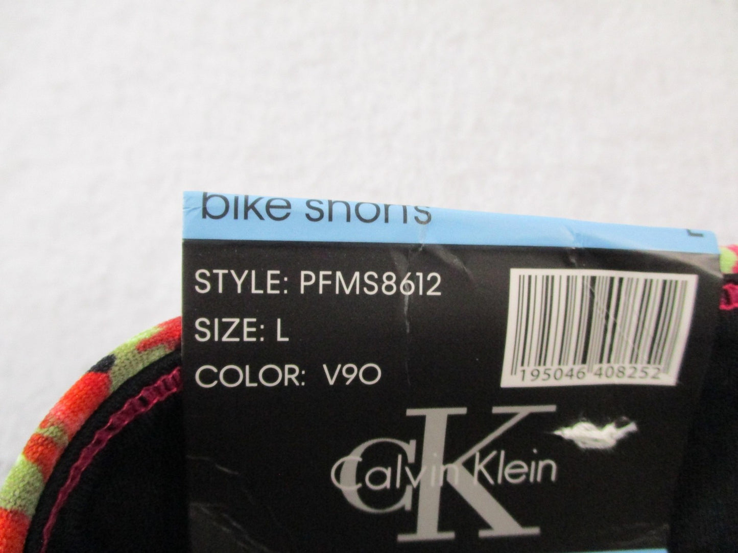 Calvin Klein Bike Shorts Womens Large Floral 9 Inseam PFMS8612 Activewear 14504