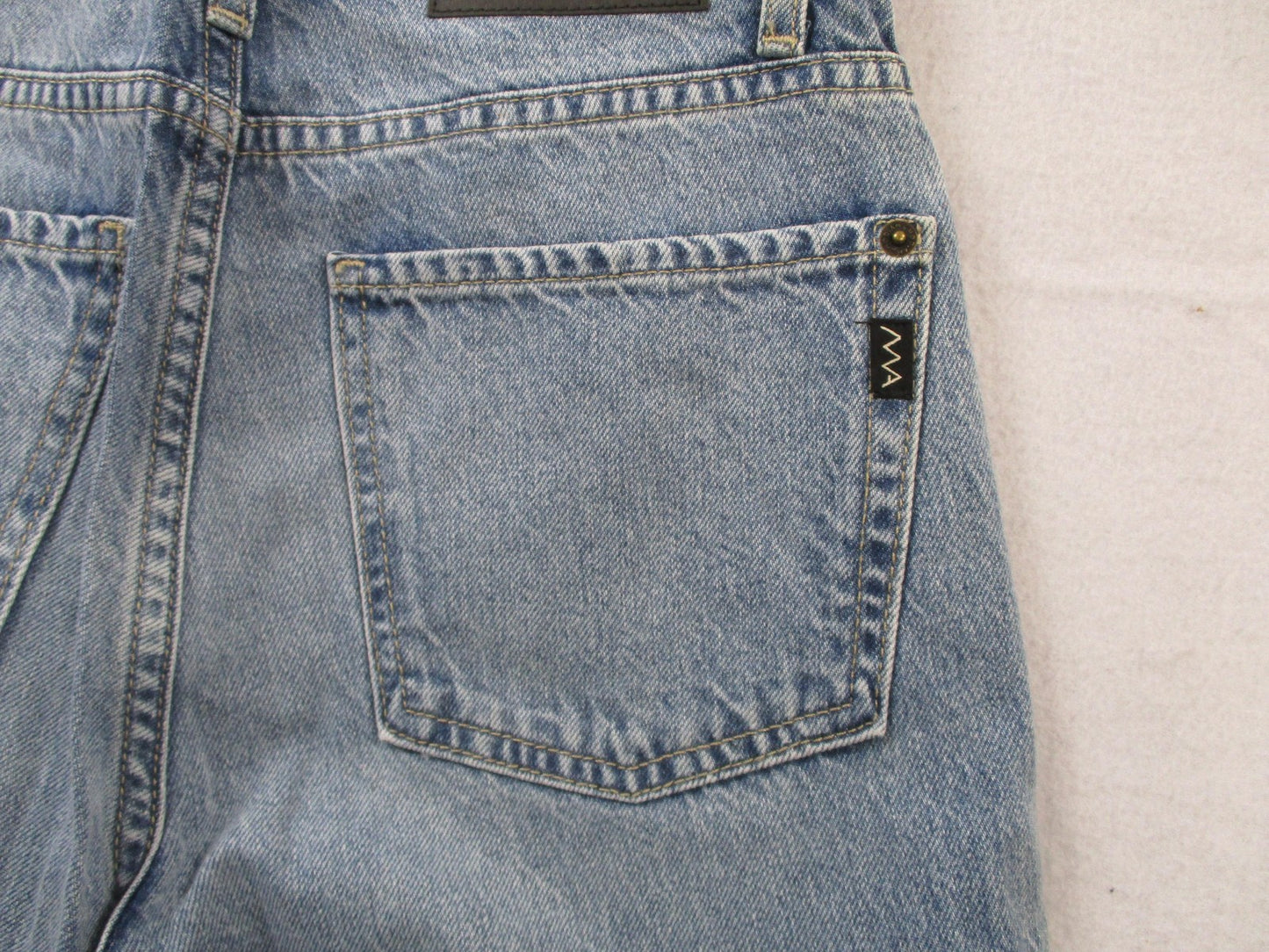 Modern American Jackson Cuff Jeans Womens 26 Smokey Blue High Rise Straight 14706