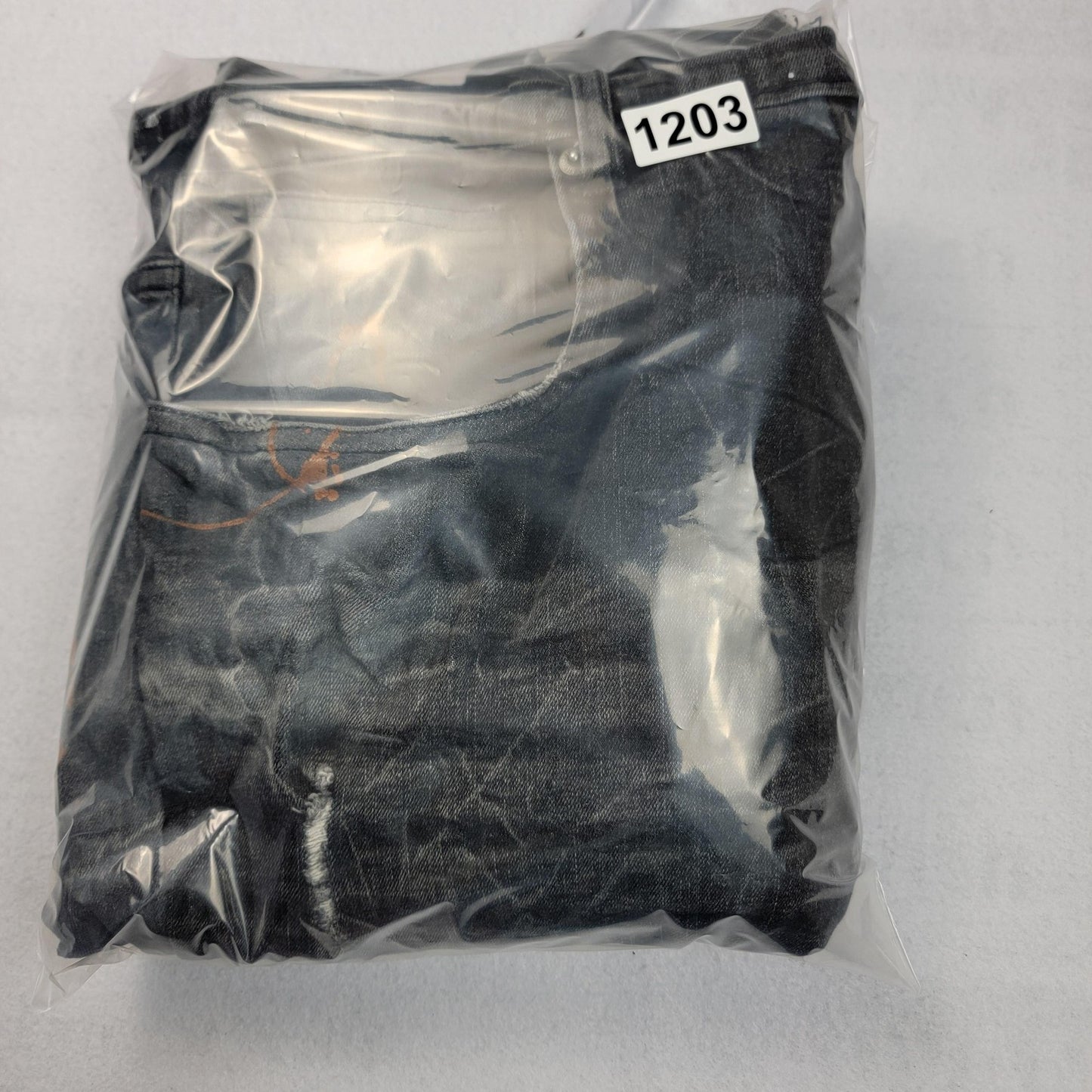 Another Hype Piece Jeans Mens 44x33 Black Paint Splatter Distressed Stretch 12037