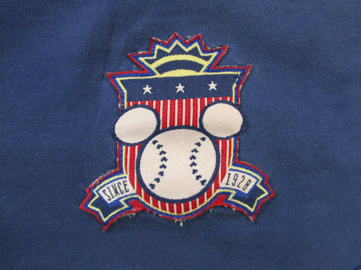 Vintage Disney Store Mickey Mouse Baseball Jersey Womens L 90s Embroidered 16052