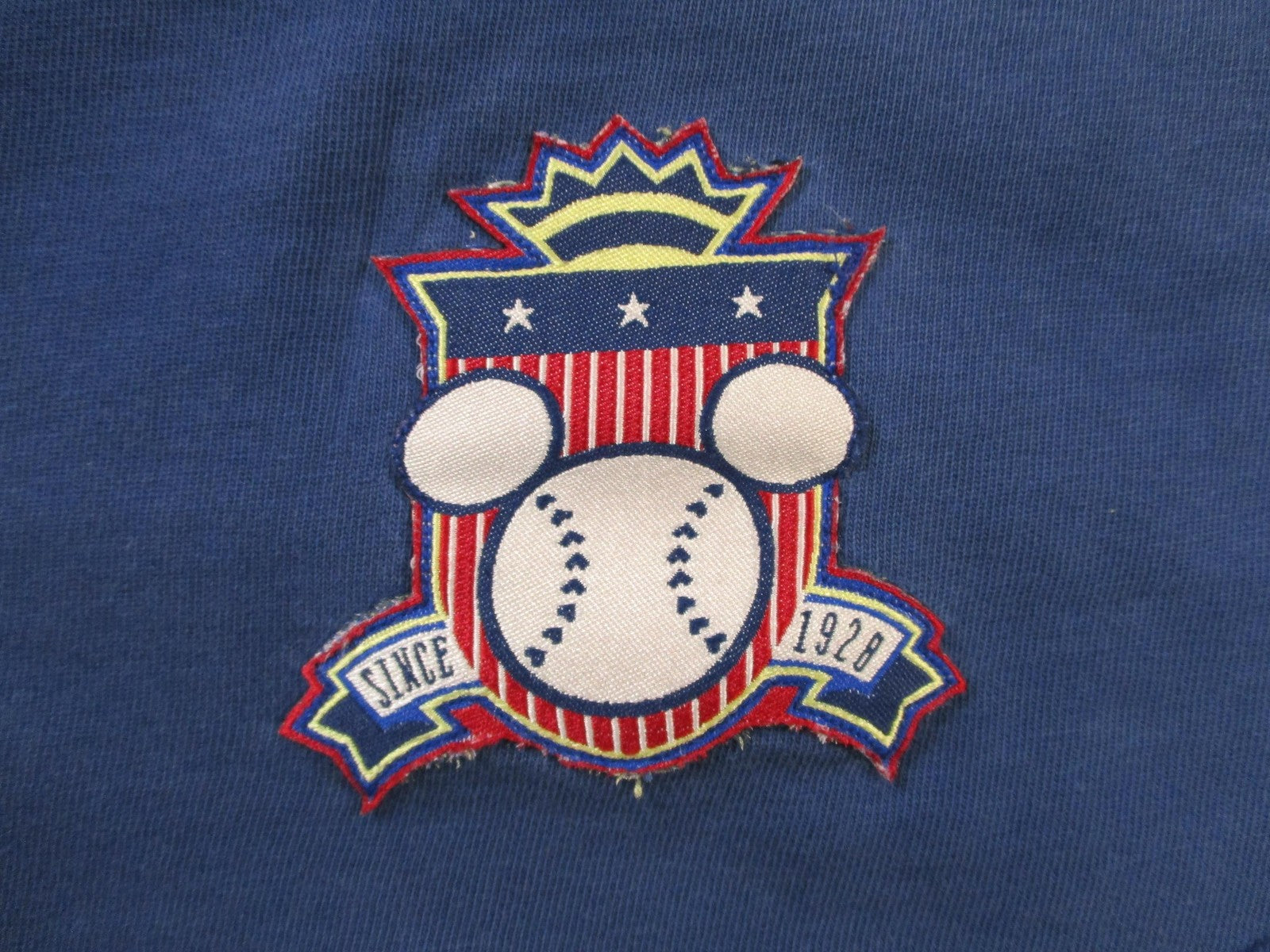 Vintage Disney Store Mickey Mouse Baseball Jersey Womens L 90s Embroidered 16052