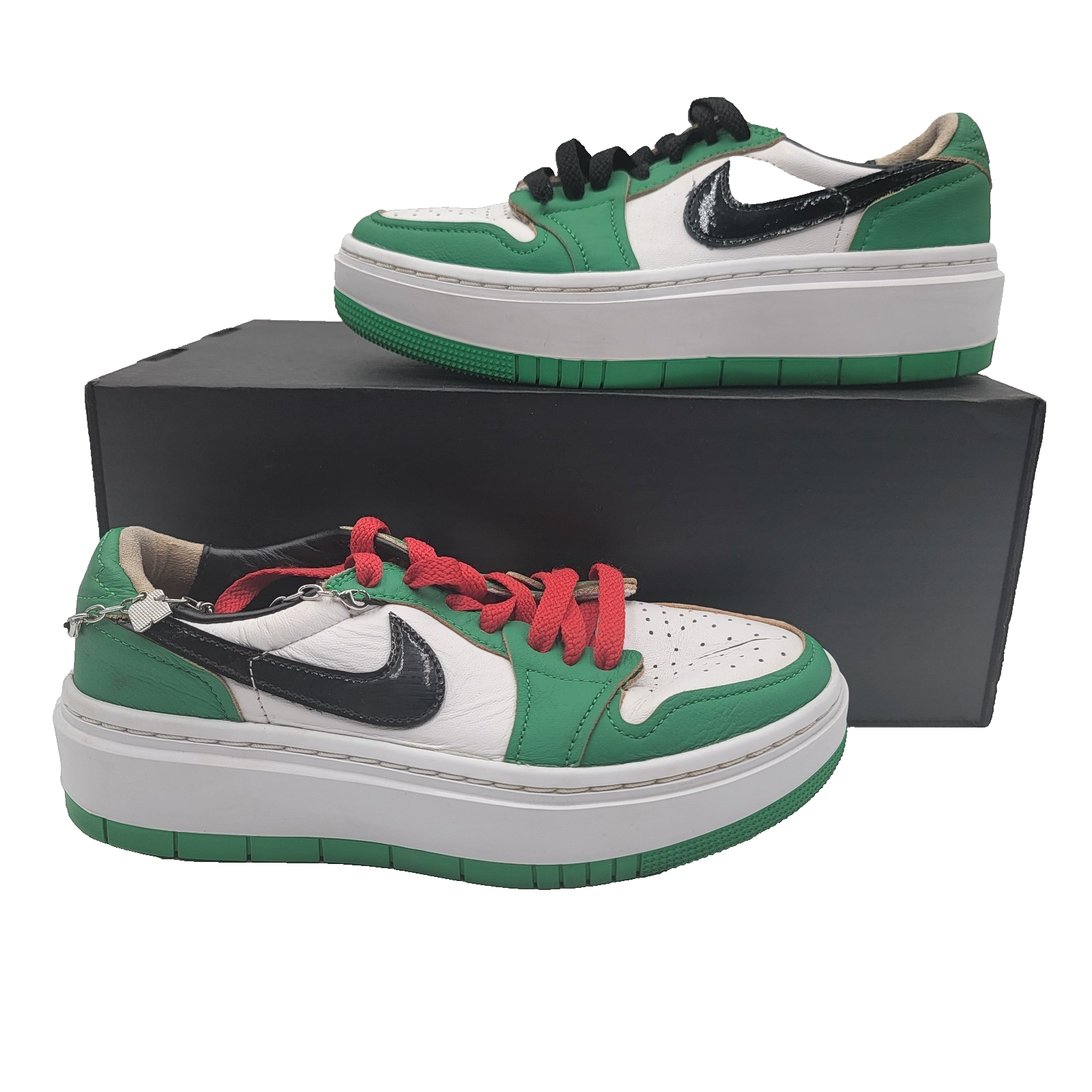 Nike W Air Jordan 1 Elevate Low SE DQ8394301 W Size 6, Green/Black/White