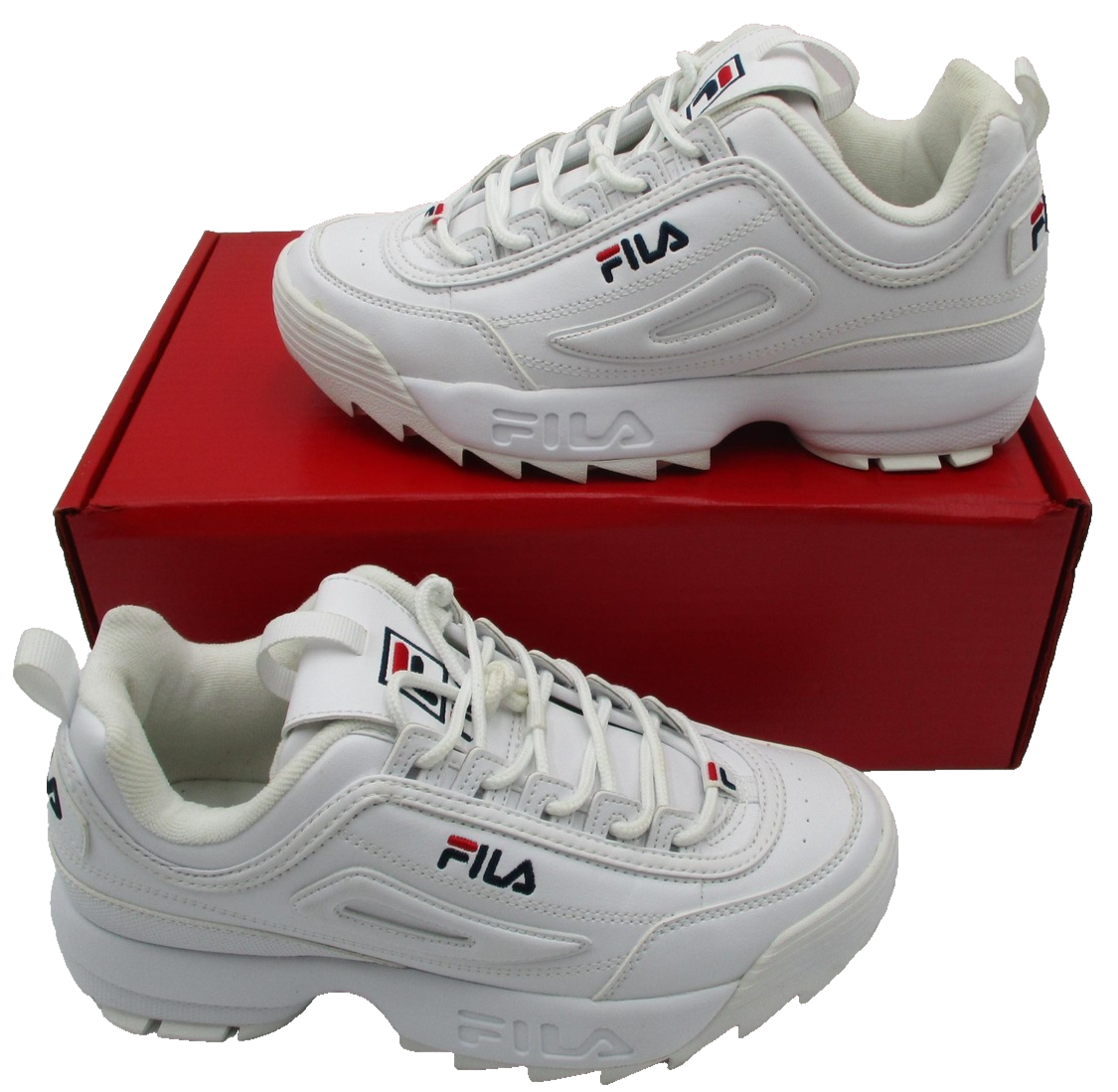 Fila Disruptor 2 Shoes Mens Size 7 White Chunky Low Top Sneakers FW02945111 1Q32