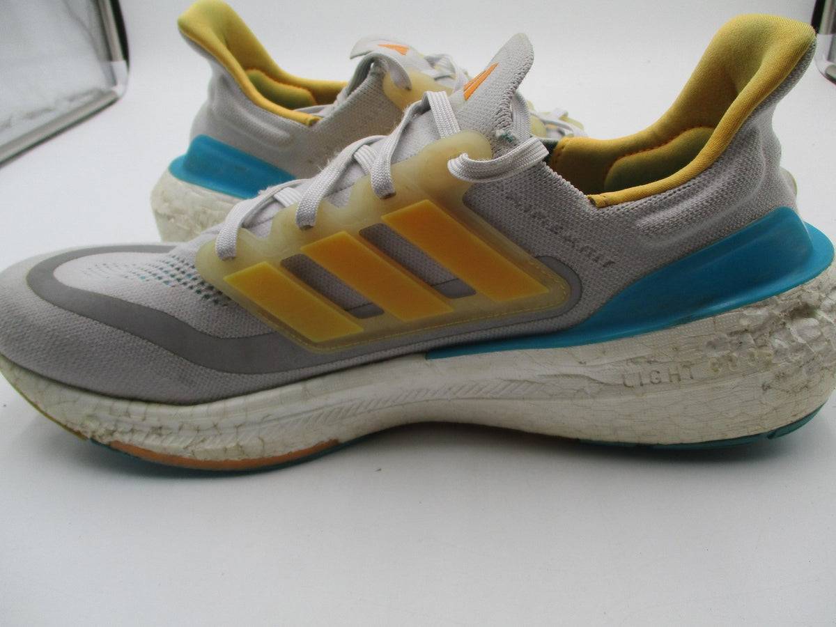 Adidas UltraBoost Light Shoes Mens Size 13 Gray Yellow Blue Running IE175810