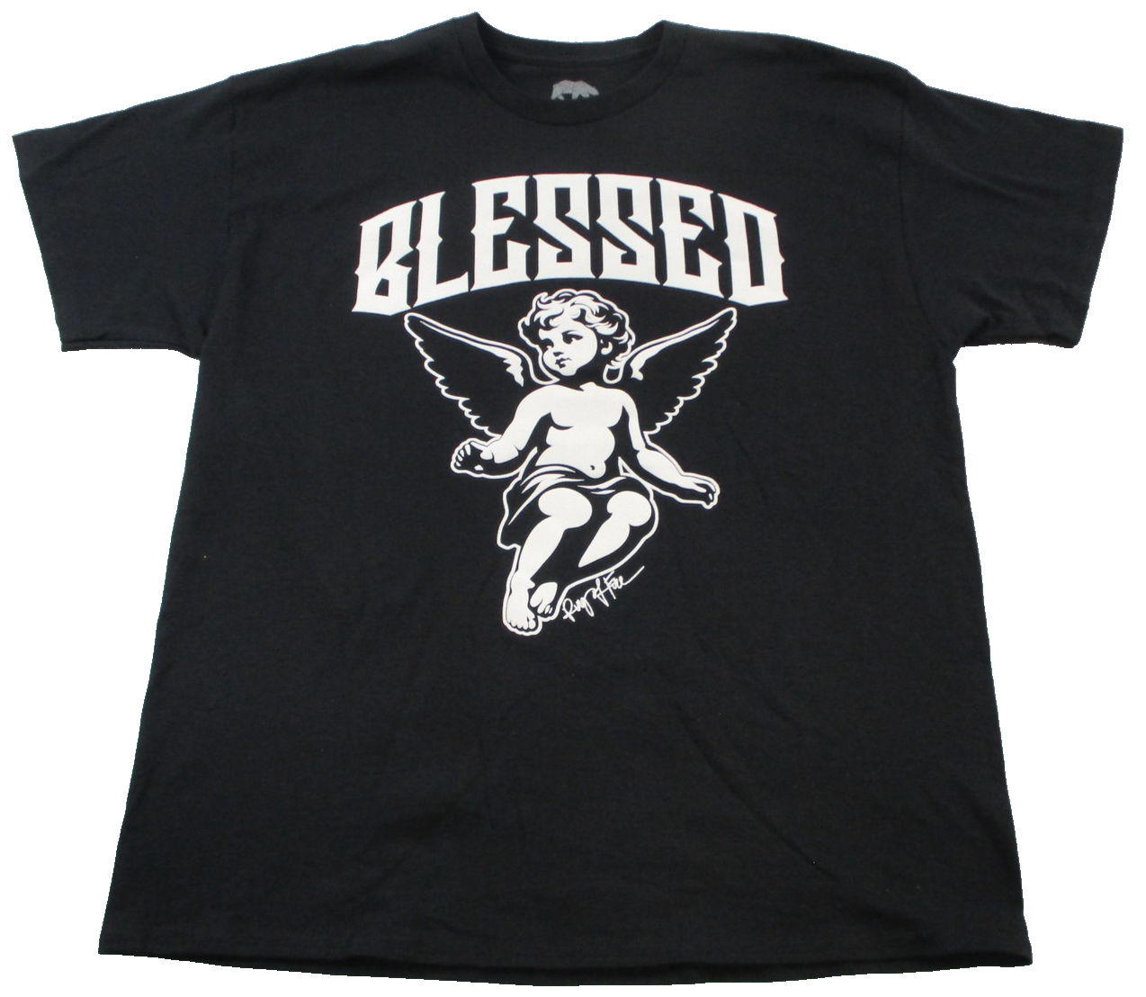 Ring Of Fire Shirt Mens XL Black Blessed Angel Graphic Tee Religious 13440