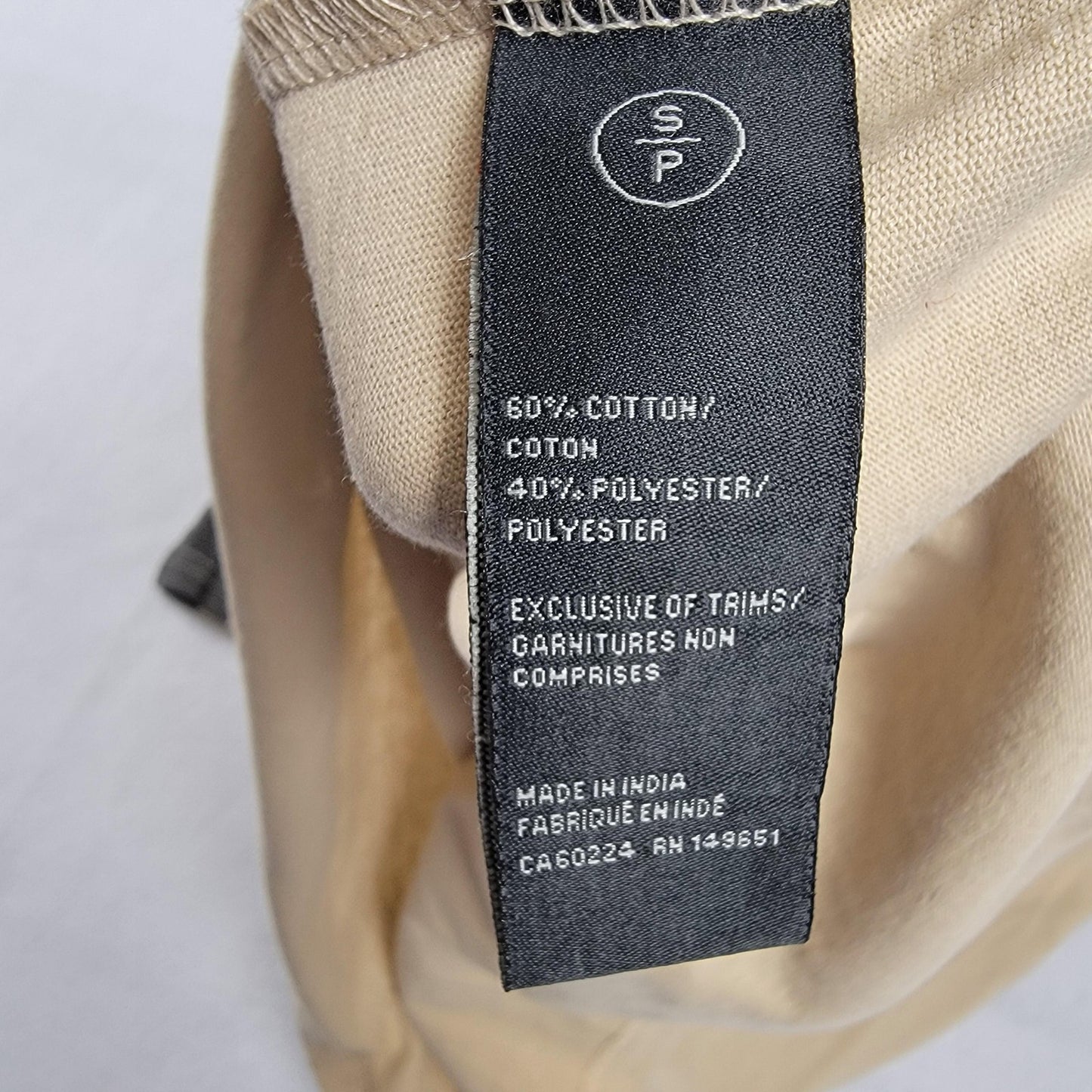 Buffalo David Bitton Shirt Mens Small Tan Henley Short Sleeve Patch
