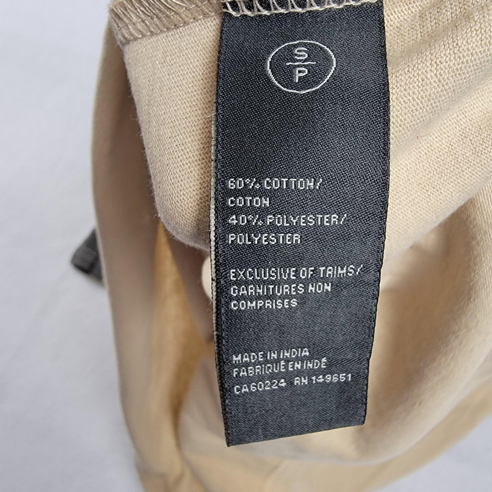 Buffalo David Bitton Shirt Mens Small Tan Henley Short Sleeve Patch