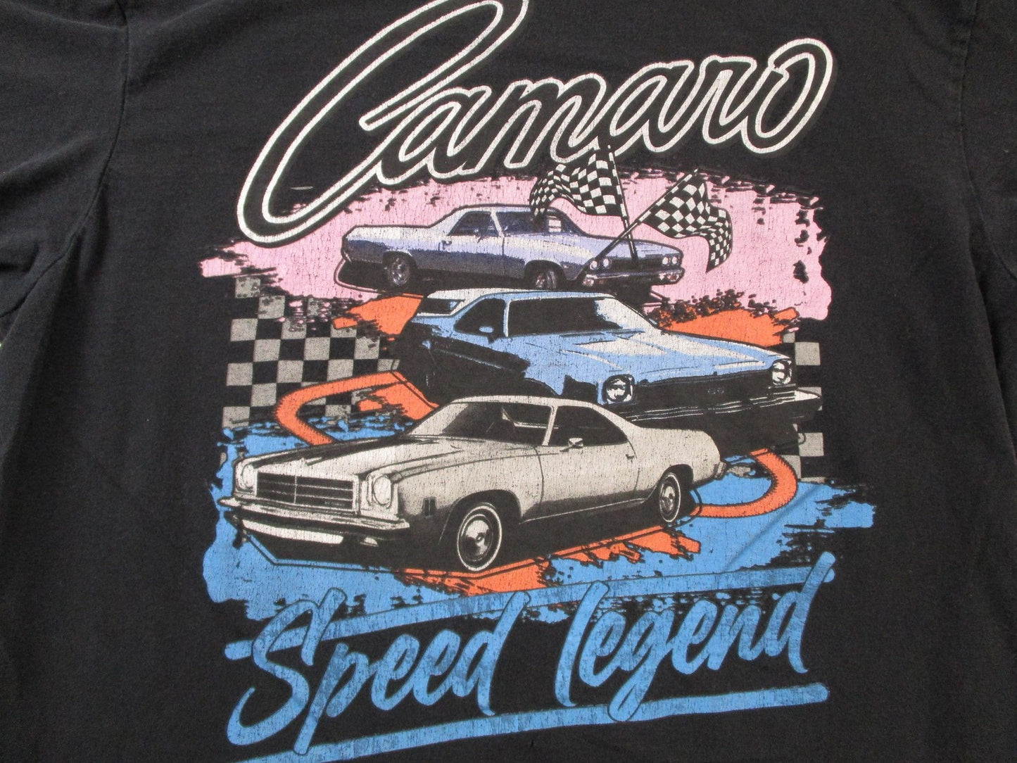 "Camaro" Speed Legend Shirt Mens Large Black Chemistry GM Muscle Car Graphic Tee3