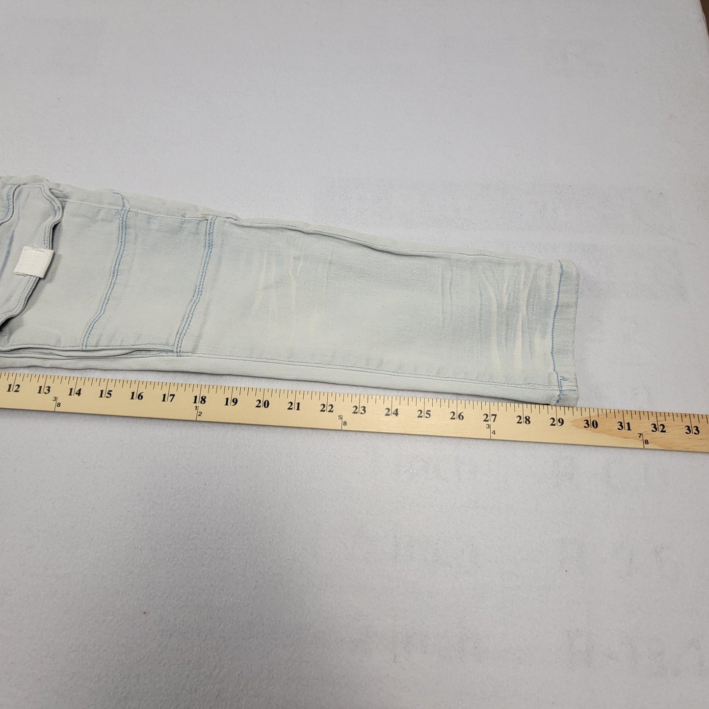 Copper Rivet Jeans Mens 16 Blue Slim Fit Cargo Pockets Zipper Streetwear New 9857