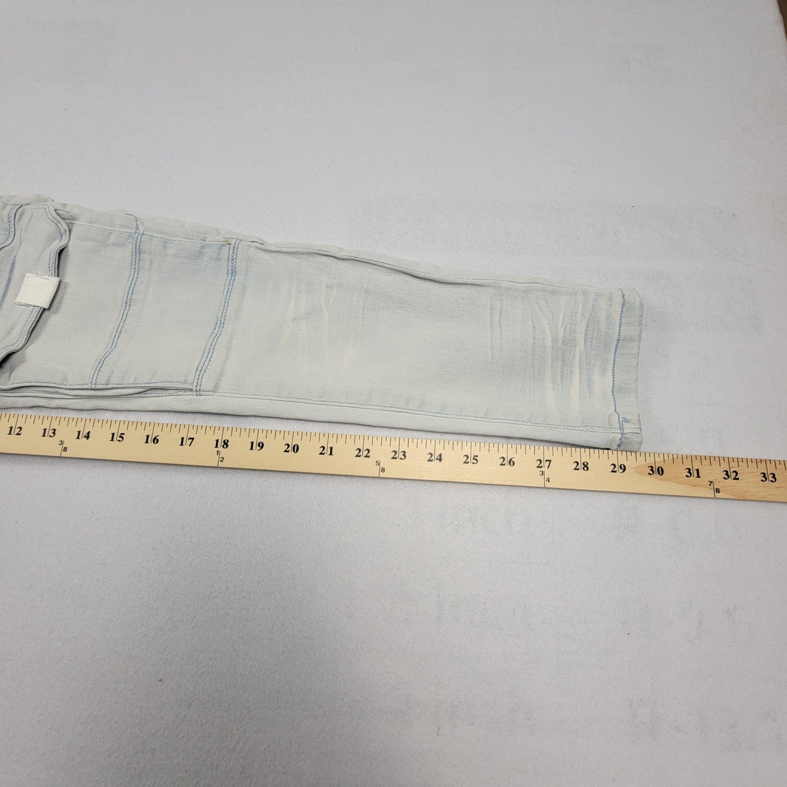 Copper Rivet Jeans Mens 16 Blue Slim Fit Cargo Pockets Zipper Streetwear New 9857