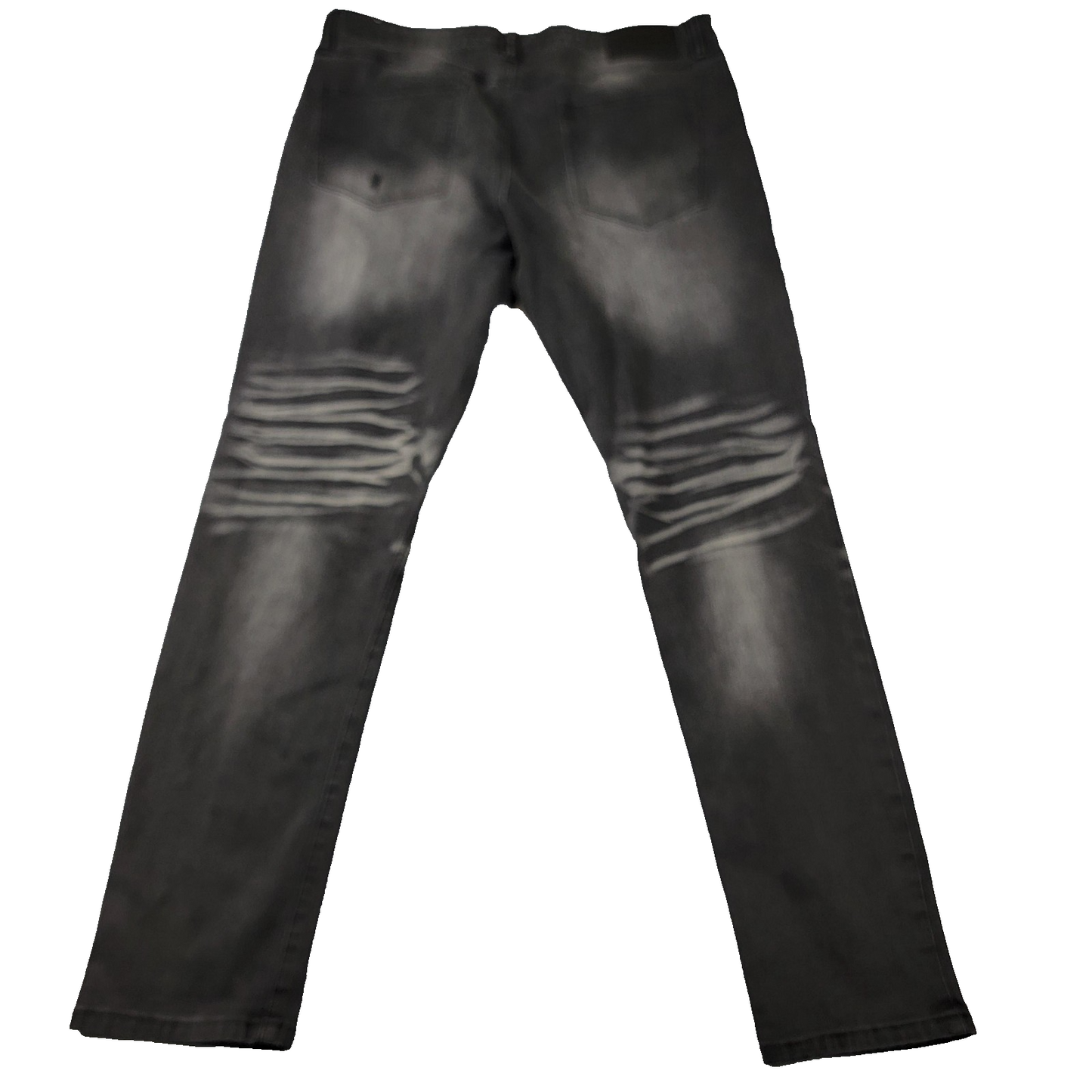 rue21 Jeans Mens 36x32 Black Skinny Supreme Moto Distressed Ripped Stretch 11931