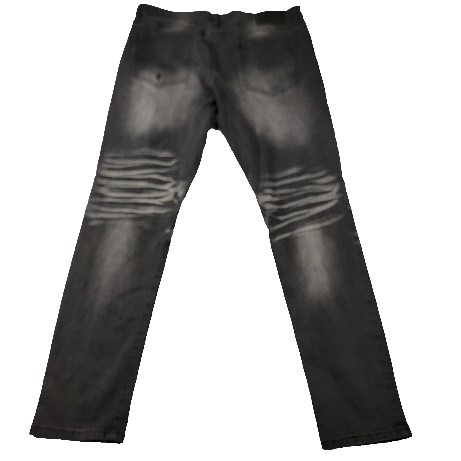 rue21 Jeans Mens 36x32 Black Skinny Supreme Moto Distressed Ripped Stretch 11931