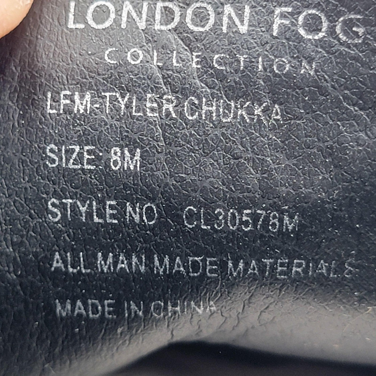 London Fog Tyler Chukka Shoes Mens Size 8 Black Memory Foam Dress Boots New7