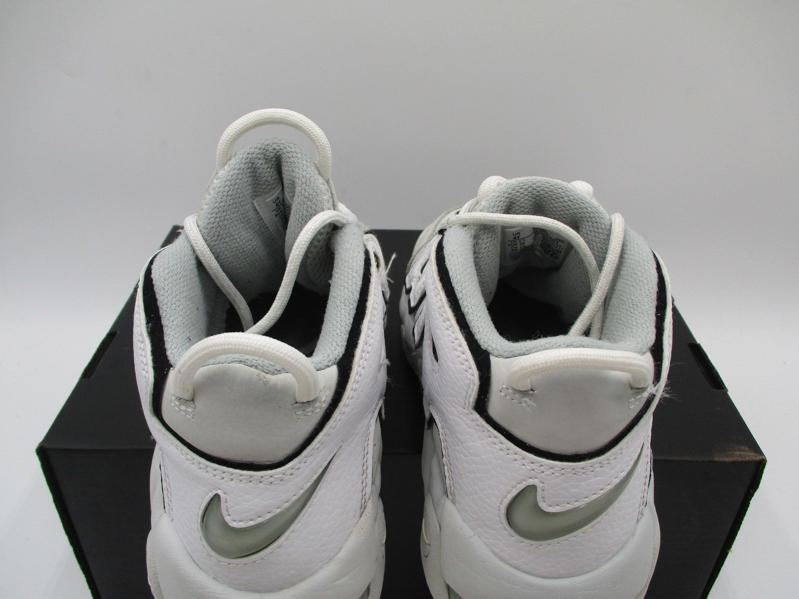 Nike Air More Uptempo Shoes Youth Size 4Y GS Photon Dust Black FD0022-001 (1E4)7