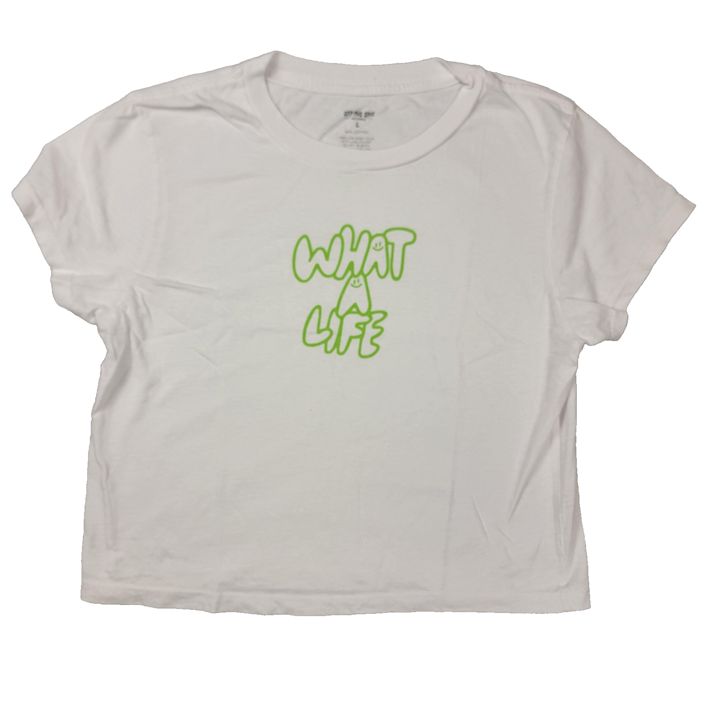 Off The Grid Records 'What A Life' Women's White Graphic Tee