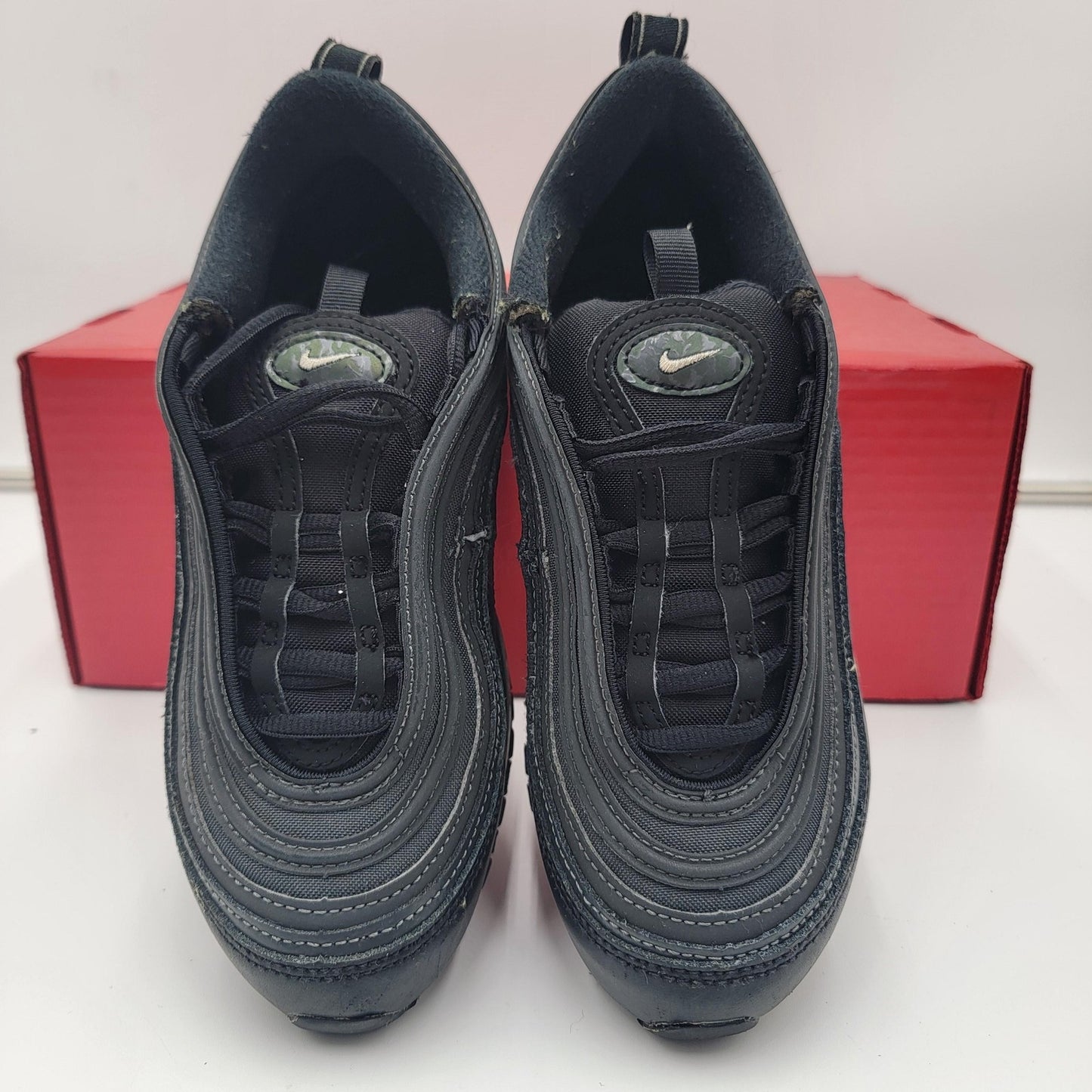 Nike Air Max 97 Shoes Womens Sz 5 Black Silver DH0558001 Sneakers Athletic 3442
