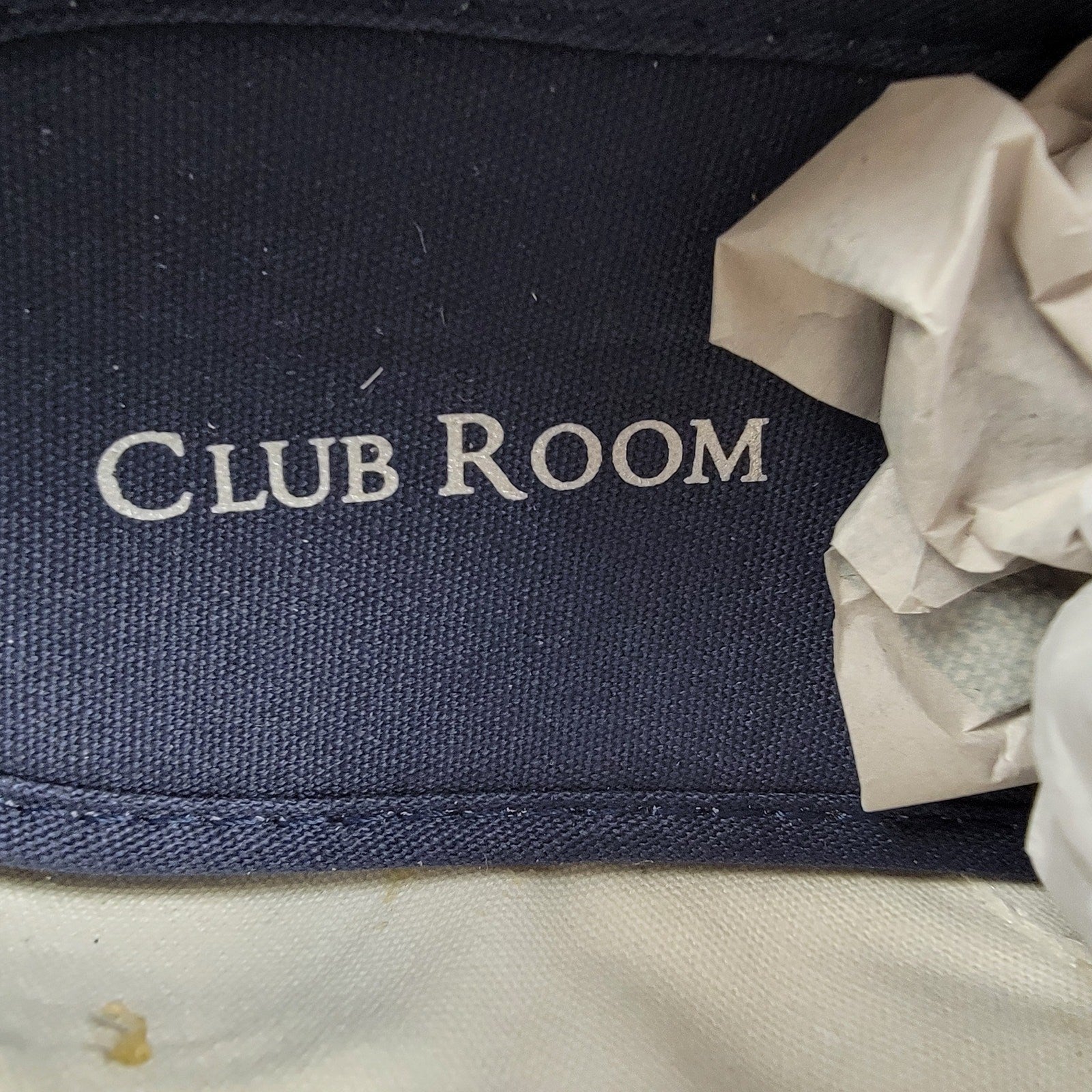 Club Room Slip On Tate Navy Palm Sz 8M 1001474973