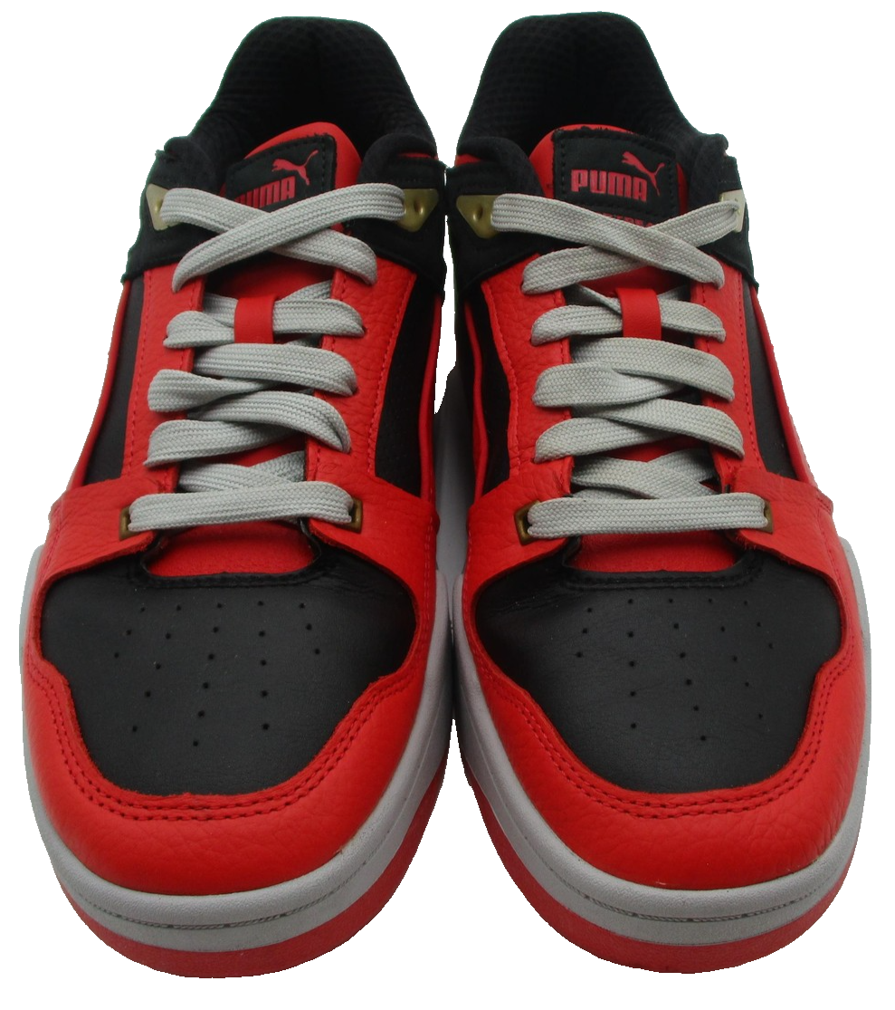 Puma Slipstream INVDR Shoes Men Sz 10.5 Red Black Leather Low Top 38996801 1S95