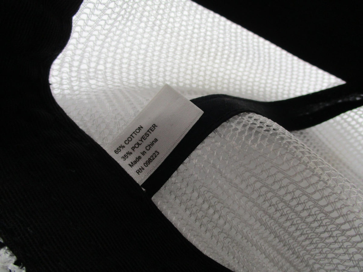 Magellan Outdoors Hat Cap Snap Back Mens One Size Black White Mesh Fish Logo10