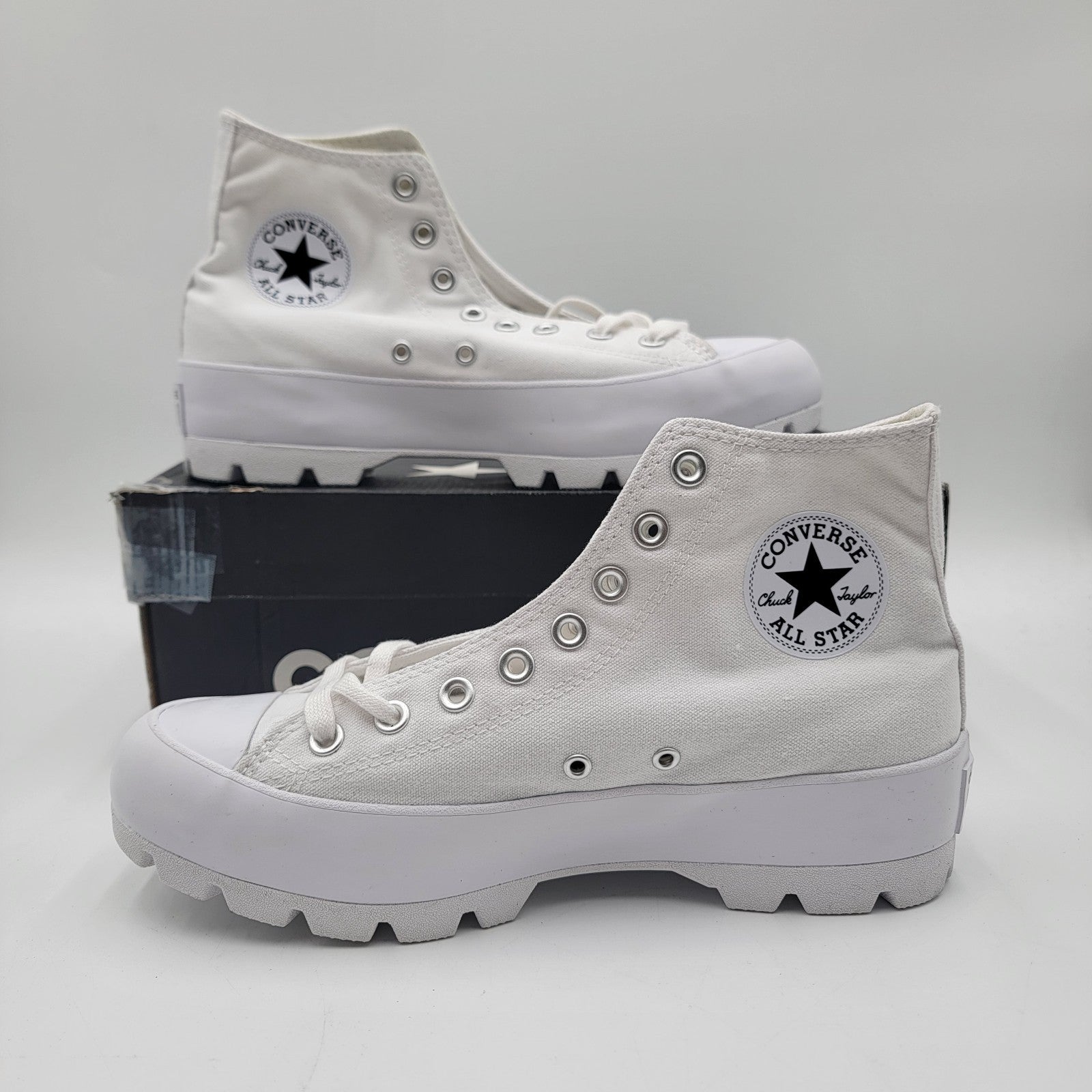 Converse CTAS Lugged Hi Women’s 9.5 White Platform Chunky Sole Sneakers w/ Box1