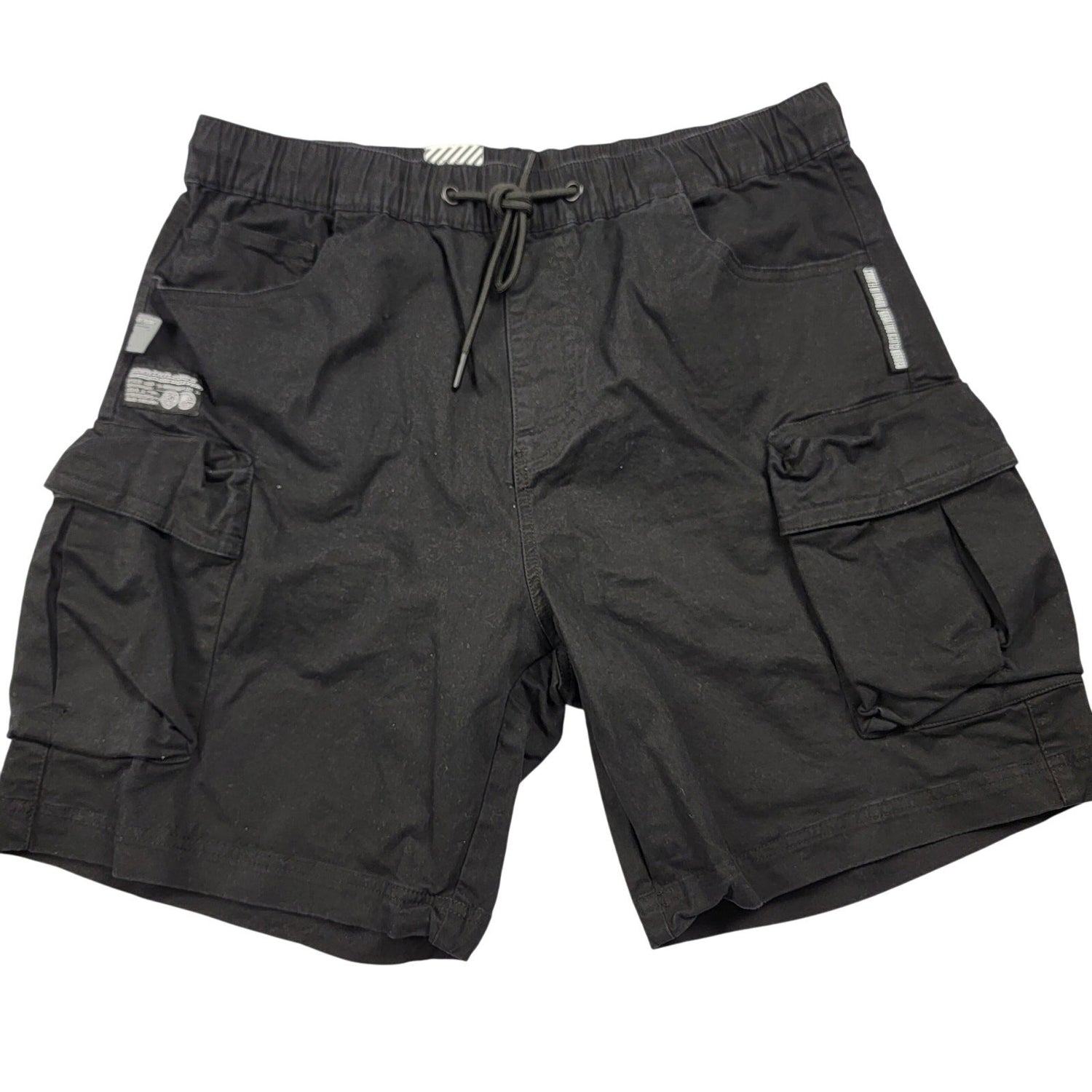 Smoke Rise Men’s Cargo Shorts Black Size L Streetwear Utility Pockets NWT0