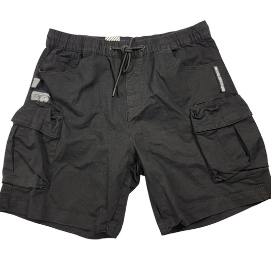 Smoke Rise Men’s Cargo Shorts Black Size L Streetwear Utility Pockets NWT0