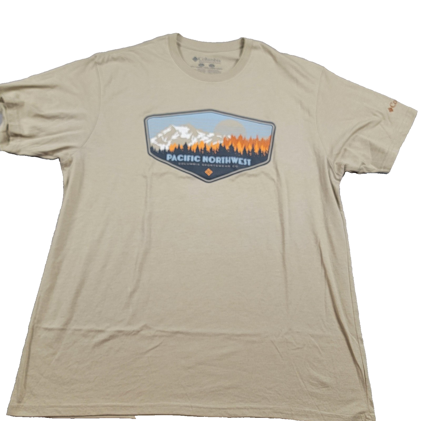 Columbia Shirt Mens XL Pacific Northwest Hiking Outdoor Tee Snoqualmie Falls 9371