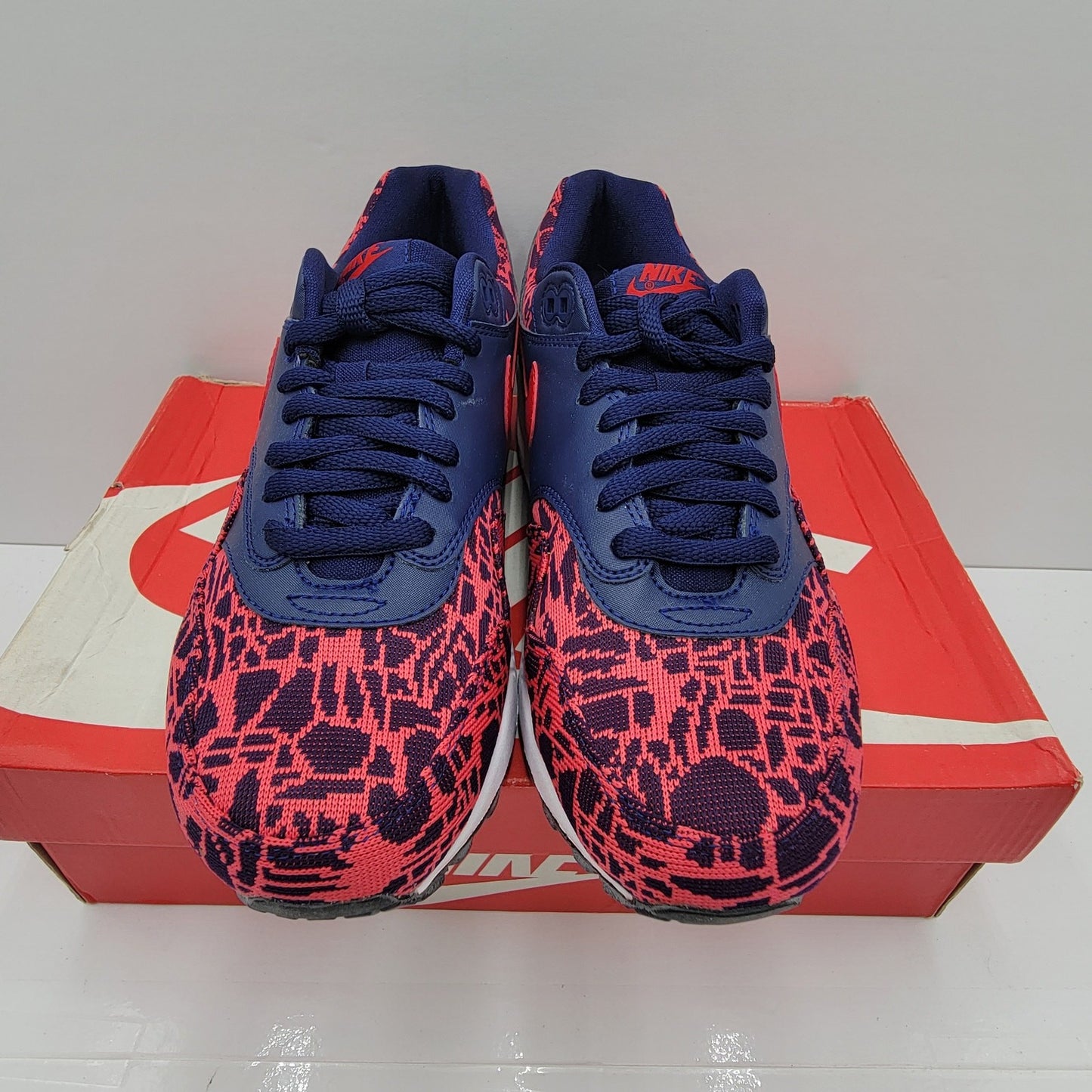 Nike Air Max 1 Jacquard Blue Red Women's Size 8 NIB