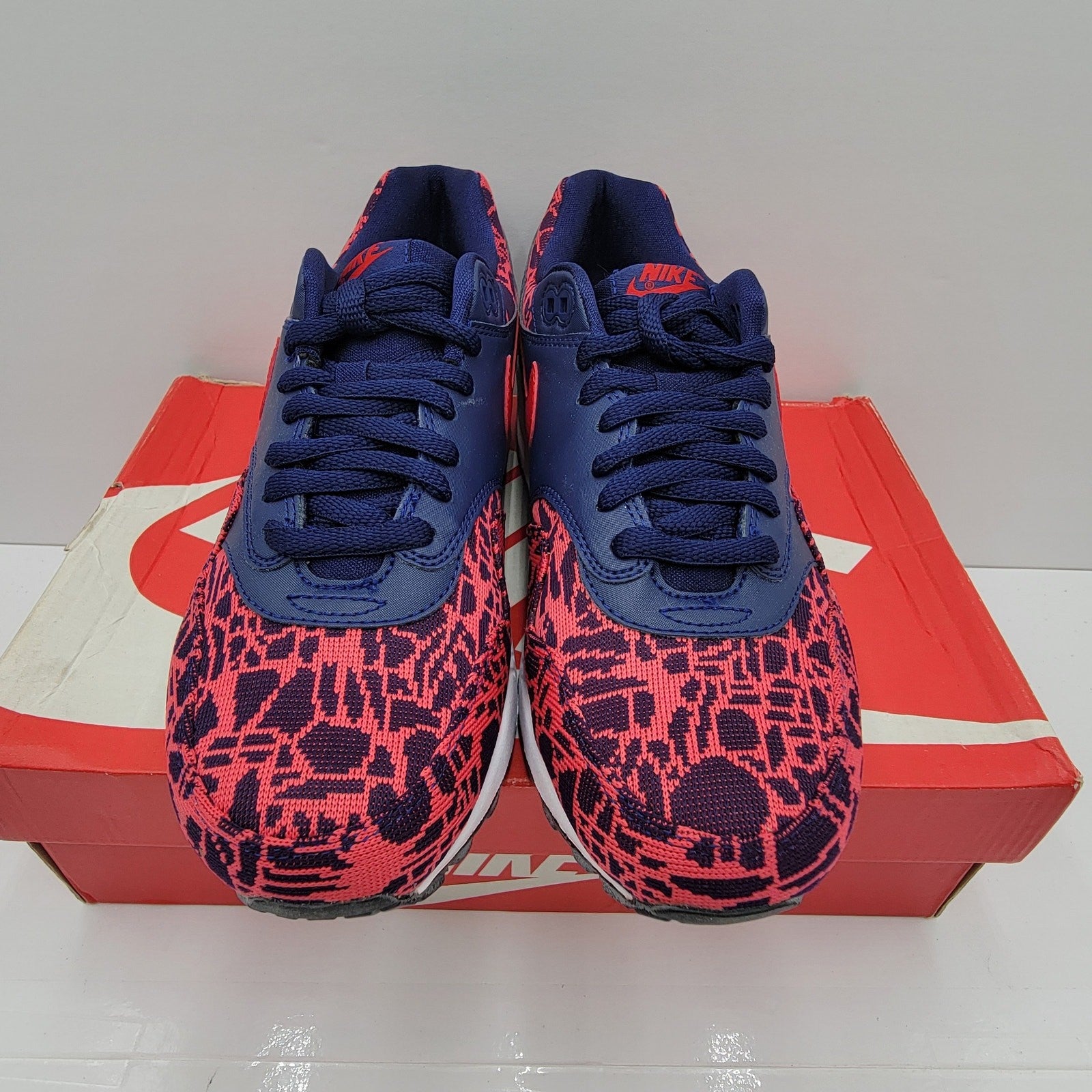 Nike Air Max 1 Jacquard Blue Red Women's Size 8 NIB