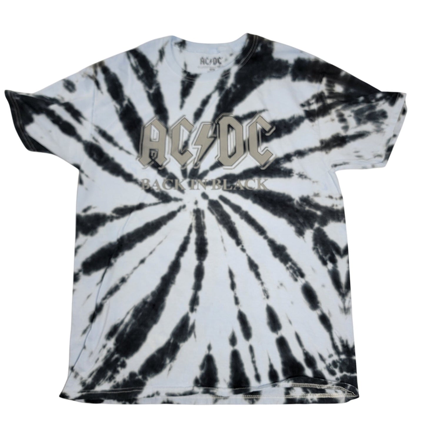 AC/DC Mens Medium Tie Dye Tshirt NWOT (650) Blue/Black0