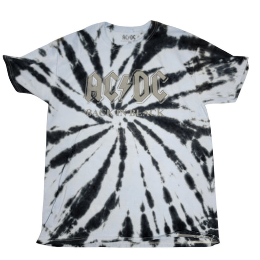 AC/DC Mens Medium Tie Dye Tshirt NWOT (650) Blue/Black0