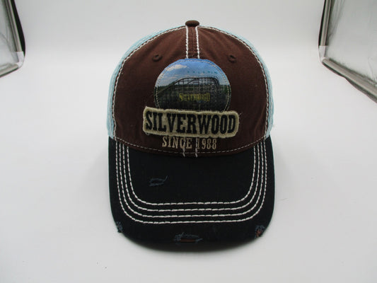 Silverwood Hat Cap Strap Back Mens One Size Brown Frayed Triangle Sport Headwear0