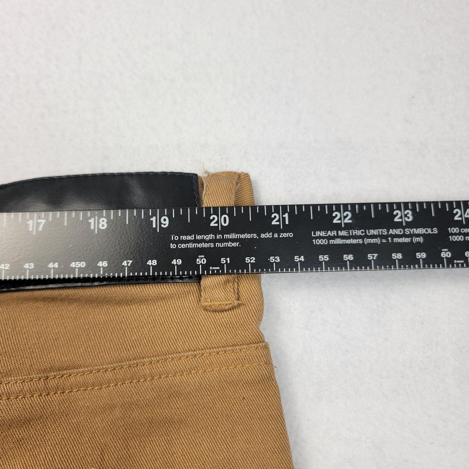 Rocawear Pants Men 42x32 Tan Khaki Slim Fit Chino Twill Side Stripe Stretch 11995