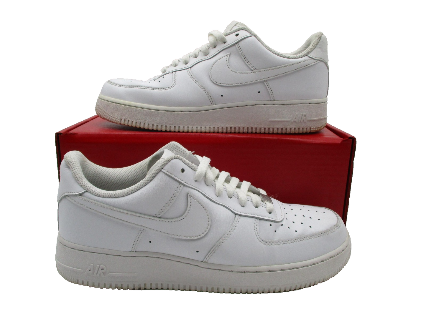 Nike Air Force 1 '07 Mens Size 9.5 White Leather AF1 Sneakers CW2288111 1D50