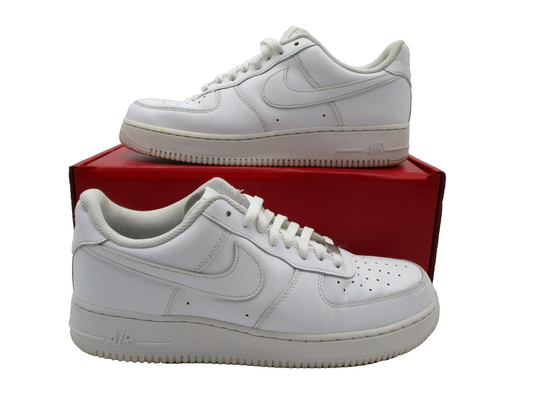 Nike Air Force 1 '07 Mens Size 9.5 White Leather AF1 Sneakers CW2288111 1D50