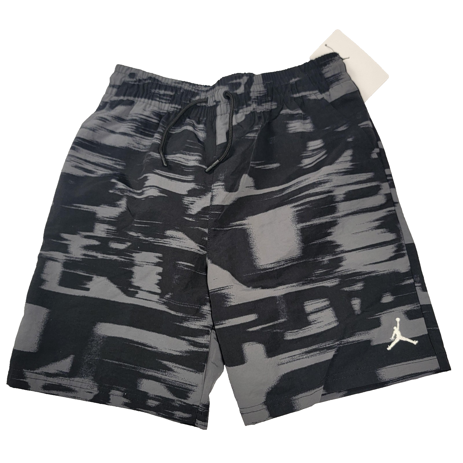 Jordan Shorts Boys Medium Black Gray Athletic Activewear Lightweight New Tag0