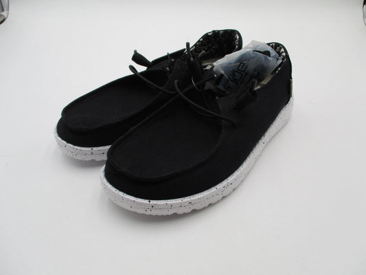 Hey Dude Wendy Basic Shoes Womens Size 6 Black Odyssey Slip On Speckled Sole0