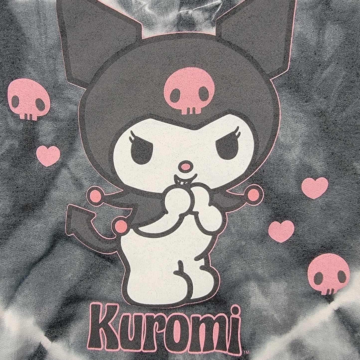 Sanrio Kuromi Sweatshirt TieDye Gray Small Forever 21 x Bioworld 2023 New