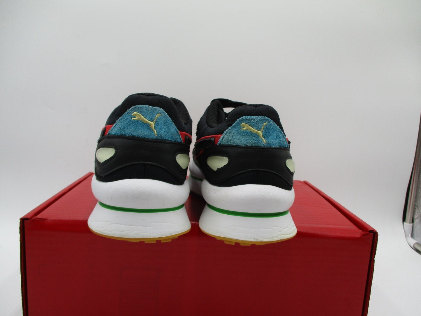 Puma Mirage Sport Retro Sneakers Black Red Yellow Men’s Size 9 37582002 (1B9)3